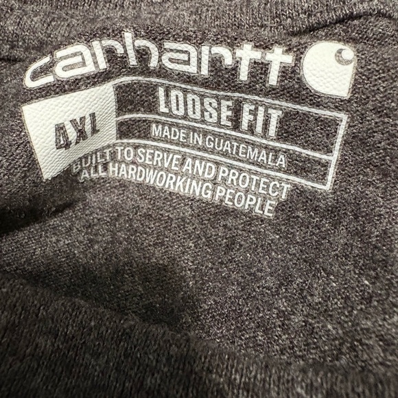 Carhartt Men's Charcoal Long Sleeve Tee - Picture 3 of 5